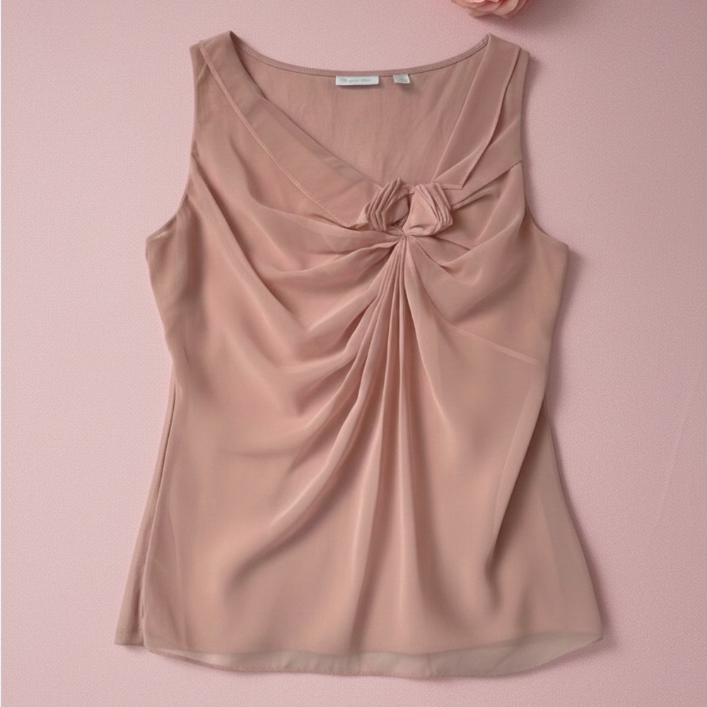 New York & Company Blush Sleeveless Blouse